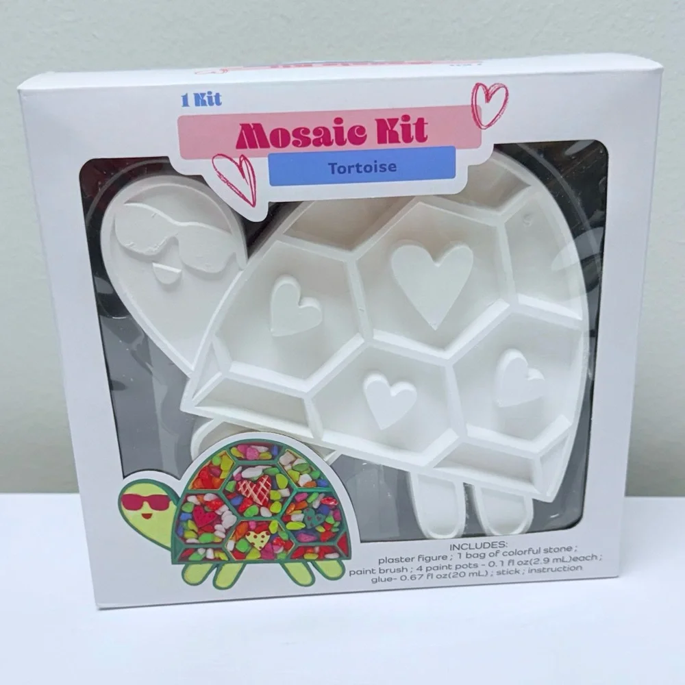 New Target Bullseye Playground DIY Mosaic Art Set Colorful Turtle Design